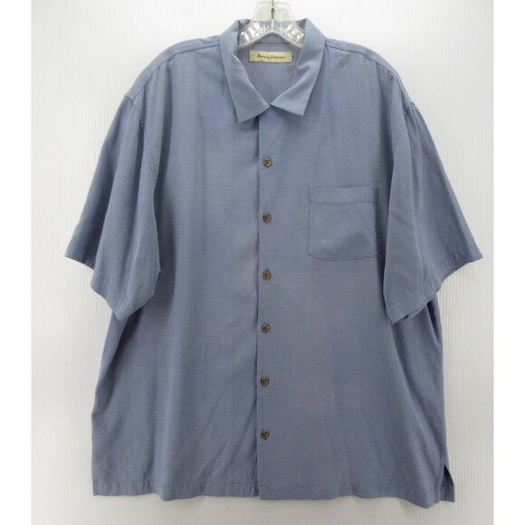 Tommy Bahama Other - Tommy Bahama Shirt XL Silk Hawaiian Loop Collar Camp Button Up Pocket *